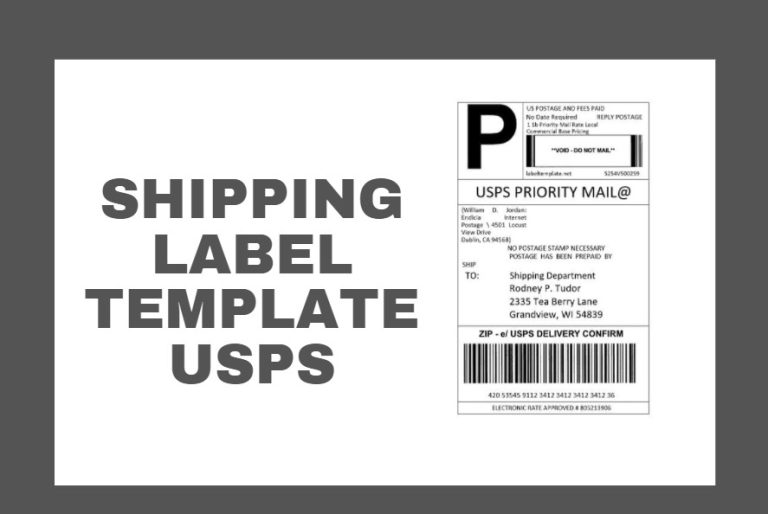 Shipping Label Template USPS, 3 Free Customize for Ease of Use - label